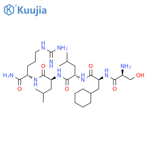 L-Argininamide, L-seryl-3-cyclohexyl-L-alanyl-L-leucyl-L-leucyl- structure