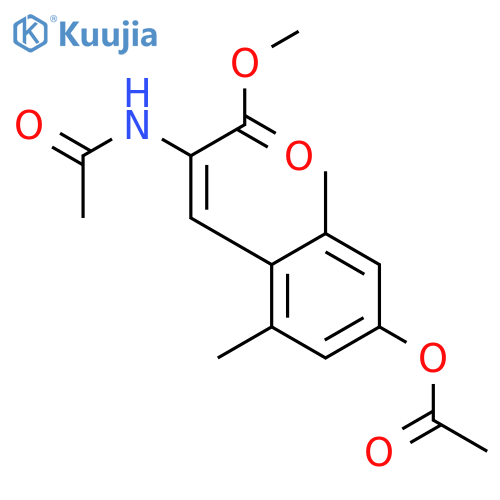 methyl (2Z)-3-4-(acetyloxy)-2,6-dimethylphenyl-2-acetamidoprop-2-enoate structure