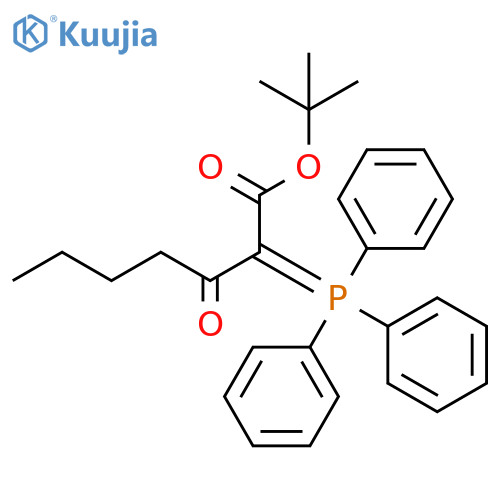 Heptanoic acid, 3-oxo-2-(triphenylphosphoranylidene)-, 1,1-dimethylethyl ester structure