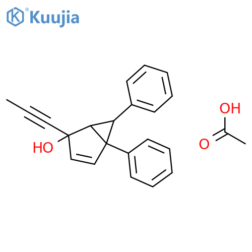 Bicyclo[3.1.0]hex-3-en-2-ol, 5,6-diphenyl-2-(1-propynyl)-, acetate structure