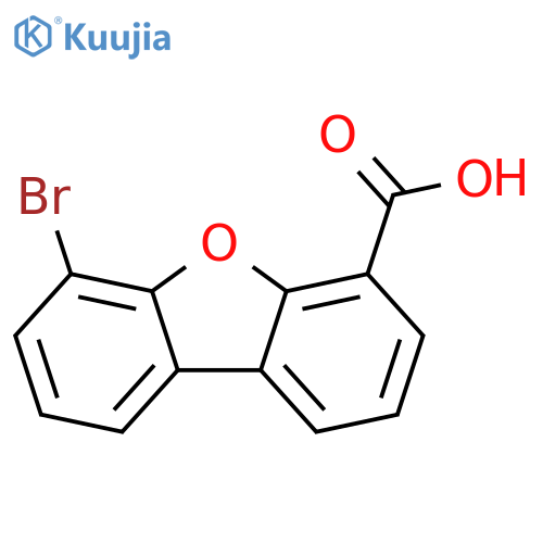 4-Dibenzofurancarboxylic acid, 6-bromo- structure