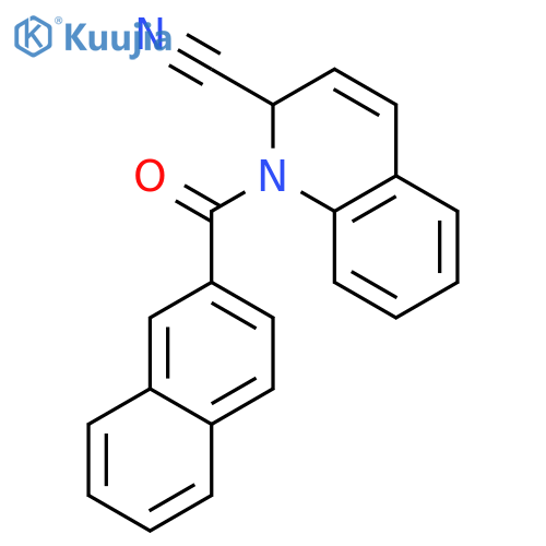 2-Quinolinecarbonitrile, 1,2-dihydro-1-(2-naphthalenylcarbonyl)- structure