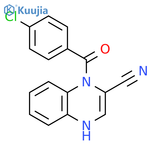 2-Quinoxalinecarbonitrile, 1-(4-chlorobenzoyl)-1,4-dihydro- structure