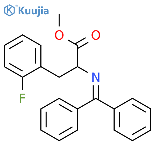 DL-Phenylalanine, N-(diphenylmethylene)-2-fluoro-, methyl ester structure