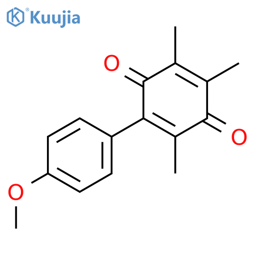 2,5-Cyclohexadiene-1,4-dione, 2-(4-methoxyphenyl)-3,5,6-trimethyl- structure
