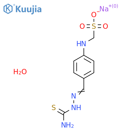 Sodium ({4-2-(Aminocarbonothioyl)carbono-hydrazonoylphenyl}amino)methanesulfonate Hydrate structure