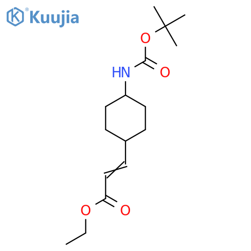 (Z)-Ethyl 3-((1r,4r)-4-(tert-butoxycarbonylamino)-cyclohexyl)acrylate structure