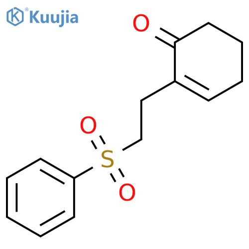 2-Cyclohexen-1-one, 2-[2-(phenylsulfonyl)ethyl]- structure