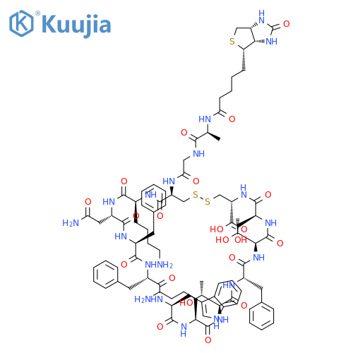 Somatostatin (sheep),N-[5-(hexahydro-2-oxo-1H-thieno[3,4-d]imidazol-4-yl)-1-oxopentyl]-, [3aS-(3aa,4b,6aa)]- (9CI) structure