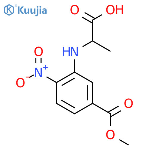 2-{5-(Methoxycarbonyl)-2-nitrophenyl-amino}propanoic Acid structure