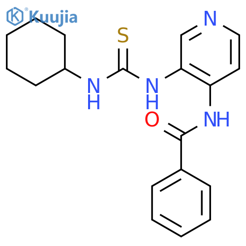 Benzamide, N-[3-[[(cyclohexylamino)thioxomethyl]amino]-4-pyridinyl]- structure