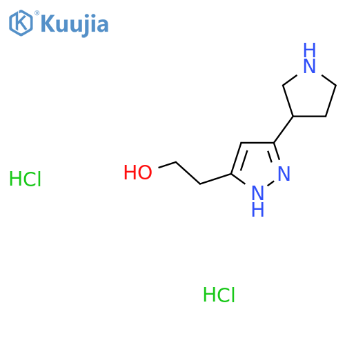 2-(5-Pyrrolidin-3-yl-2H-pyrazol-3-yl)-ethanol Dihydrochloride structure