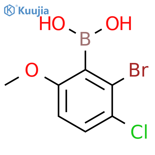 2-Bromo-3-Chloro-6-Methoxyphenylboronic Acid structure