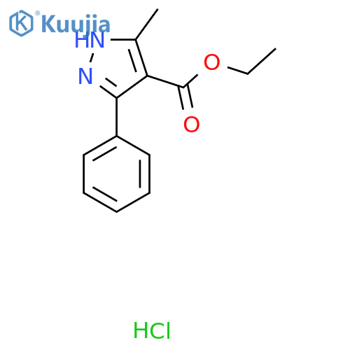 Ethyl 3-methyl-5-phenyl-1H-pyrazole-4-carboxylate hydrochloride structure