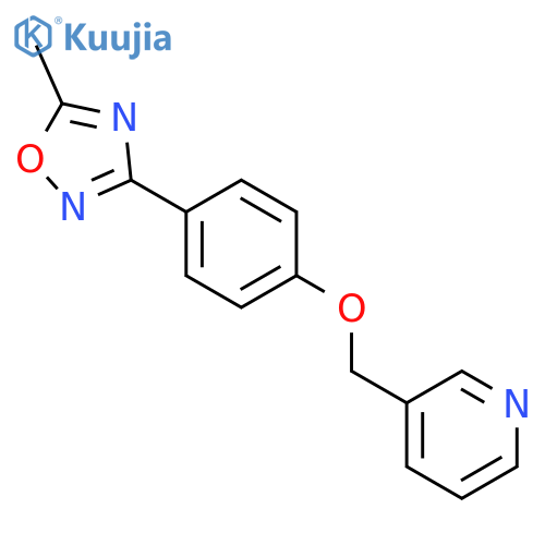 Pyridine, 3-[[4-(5-methyl-1,2,4-oxadiazol-3-yl)phenoxy]methyl]- structure