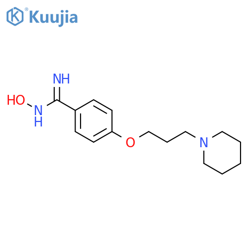 Benzenecarboximidamide, N-hydroxy-4-[3-(1-piperidinyl)propoxy]- structure