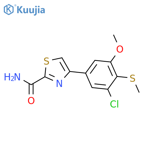 2-Thiazolecarboxamide, 4-[3-chloro-5-methoxy-4-(methylthio)phenyl]- structure