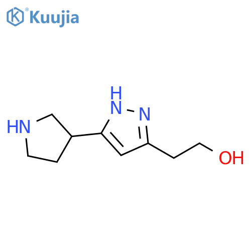 2-(3-pyrrolidin-3-yl-1H-pyrazol-5-yl)ethanol structure