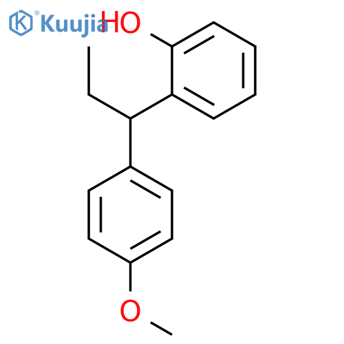 Phenol, 2-[1-(4-methoxyphenyl)propyl]- structure