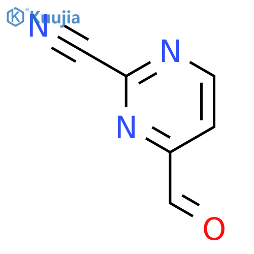 4-formylpyrimidine-2-carbonitrile structure