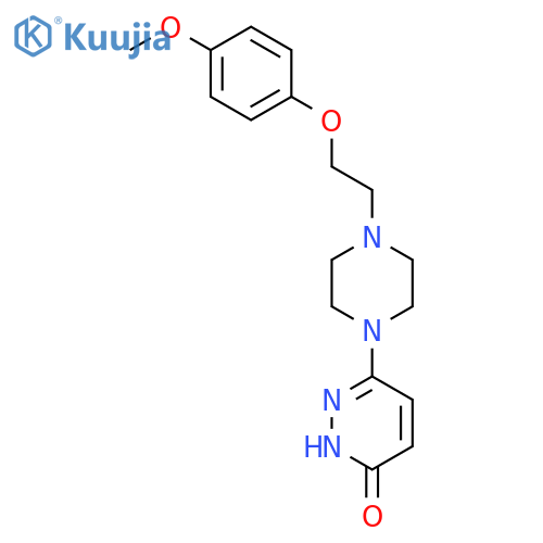 3(2H)-Pyridazinone, 6-[4-[2-(4-methoxyphenoxy)ethyl]-1-piperazinyl]- structure