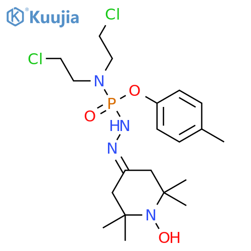 1-Piperidinyloxy,4-[[[bis(2-chloroethyl)amino](4-methylphenoxy)phosphinyl]hydrazono]-2,2,6,6-tetramethyl-(9CI) structure
