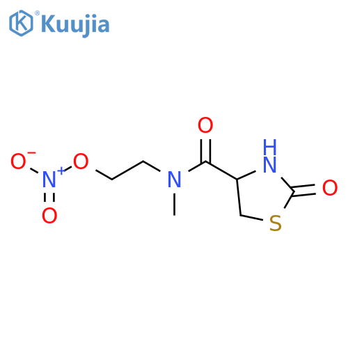 4-Thiazolidinecarboxamide, N-methyl-N-[2-(nitrooxy)ethyl]-2-oxo- structure