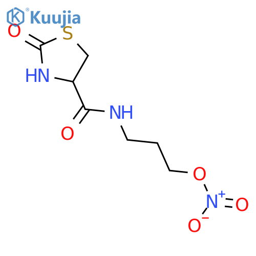 4-Thiazolidinecarboxamide, N-[3-(nitrooxy)propyl]-2-oxo- structure