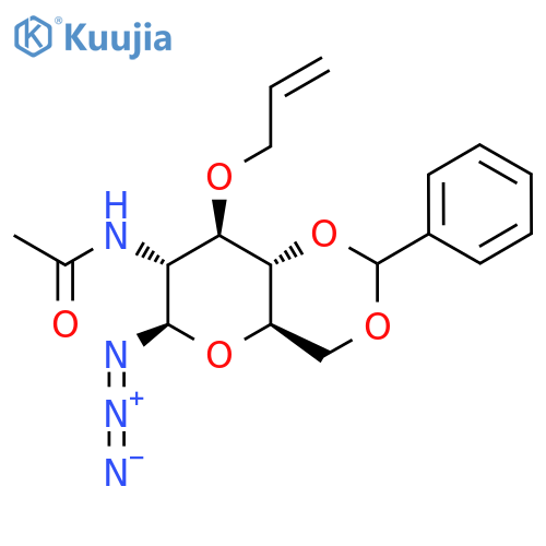 N-[(4aR,6R,7R,8R,8aS)-6-azido-2-phenyl-8-prop-2-enoxy-4,4a,6,7,8,8a-hexahydropyrano[3,2-d][1,3]dioxin-7-yl]acetamide structure
