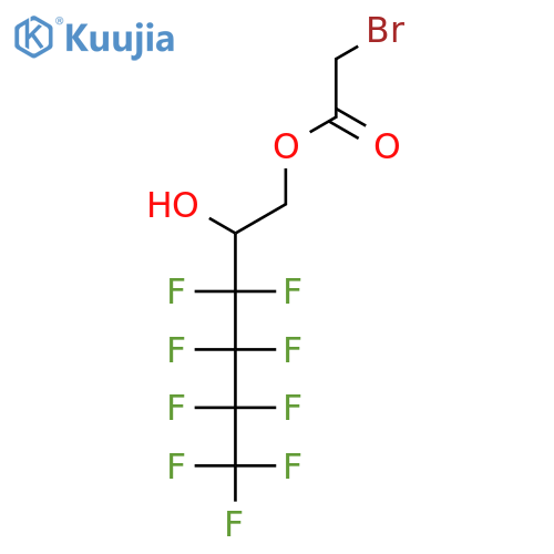 Acetic acid, bromo-, 3,3,4,4,5,5,6,6,6-nonafluoro-2-hydroxyhexyl ester structure
