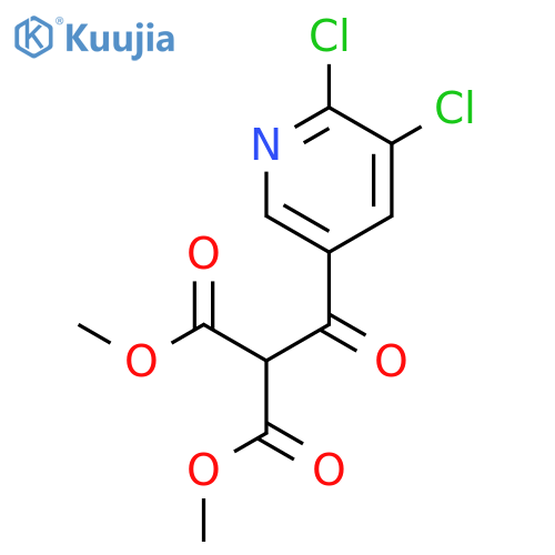 Propanedioic acid, [(5,6-dichloro-3-pyridinyl)carbonyl]-, dimethyl ester structure