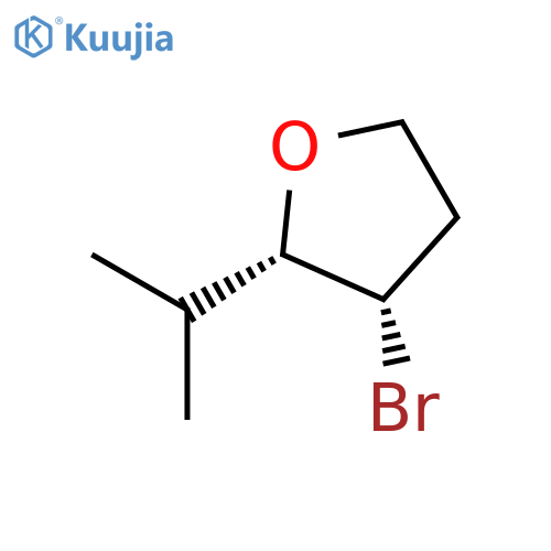 Furan, 3-bromotetrahydro-2-(1-methylethyl)-, cis- structure
