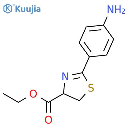 4-Thiazolecarboxylic acid, 4,5-dihydro-2-(4-aminophenyl)-, ethyl ester structure