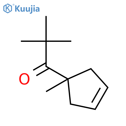 1-Propanone, 2,2-dimethyl-1-(1-methyl-3-cyclopenten-1-yl)- structure