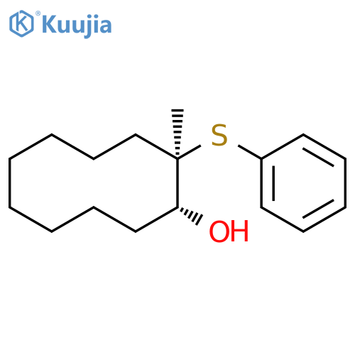 Cyclodecanol, 2-methyl-2-(phenylthio)-, (1R*,2R*)-(±)- structure