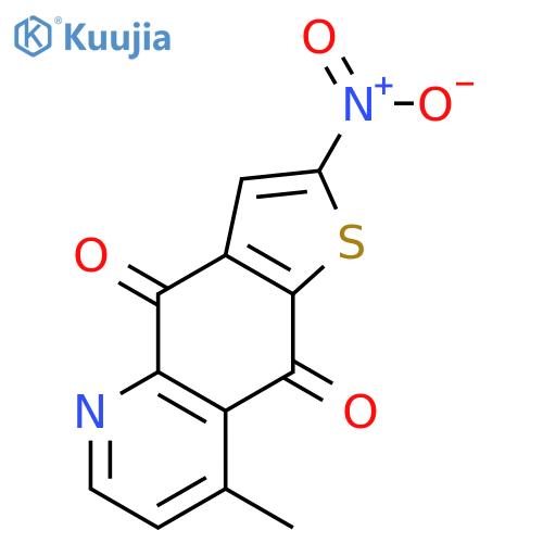 Thieno[2,3-g]quinoline-4,9-dione, 8-methyl-2-nitro- structure