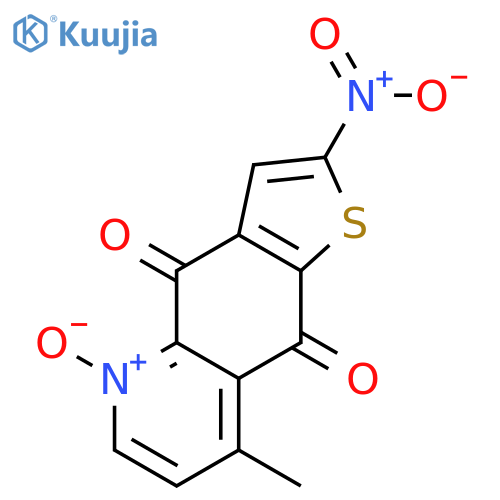Thieno[2,3-g]quinoline-4,9-dione, 8-methyl-2-nitro-, 5-oxide structure