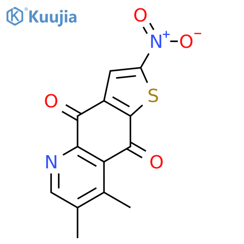 Thieno[2,3-g]quinoline-4,9-dione, 7,8-dimethyl-2-nitro- structure