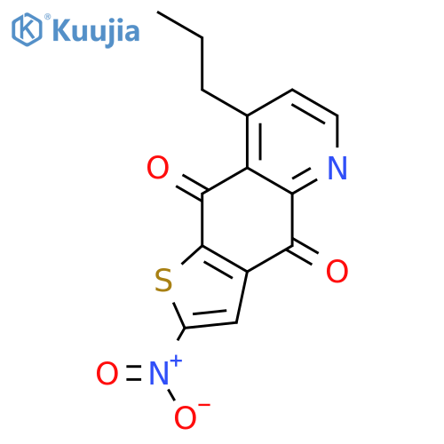 Thieno[2,3-g]quinoline-4,9-dione, 2-nitro-8-propyl- structure