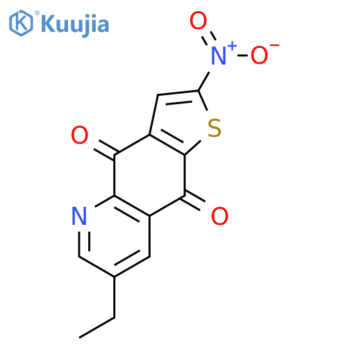 Thieno[2,3-g]quinoline-4,9-dione, 7-ethyl-2-nitro- structure