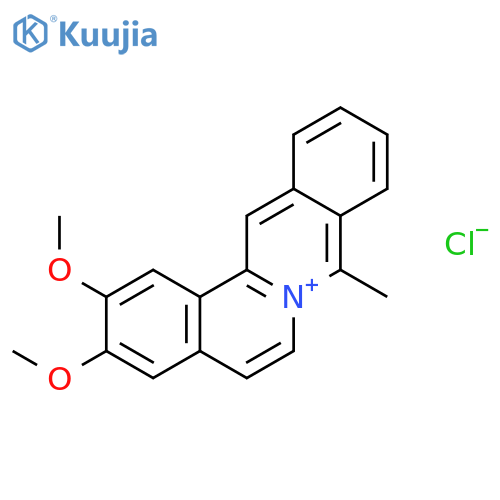 Dibenzo[a,g]quinolizinium, 2,3-dimethoxy-8-methyl-, chloride structure