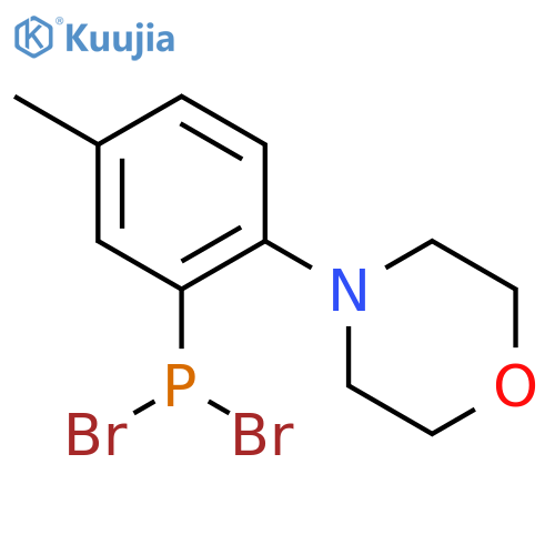 Phosphonous dibromide, [5-methyl-2-(4-morpholinyl)phenyl]- structure