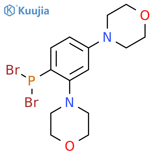 Phosphonous dibromide, (2,4-di-4-morpholinylphenyl)- structure