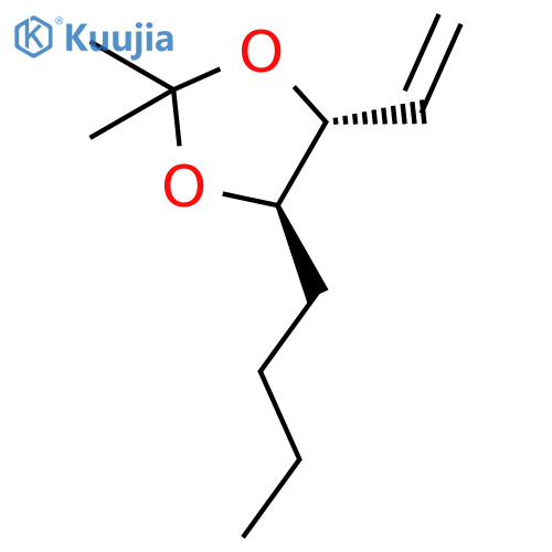 1,3-Dioxolane, 4-butyl-5-ethenyl-2,2-dimethyl-, (4R-trans)- structure