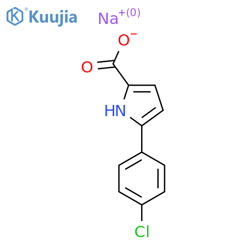 sodium 5-(4-chlorophenyl)-1H-pyrrole-2-carboxylate structure