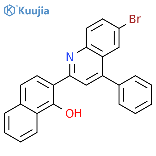 1-Naphthalenol, 2-(6-bromo-4-phenyl-2-quinolinyl)- structure