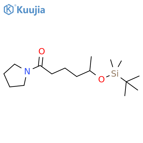 1-Hexanone, 5-[[(1,1-dimethylethyl)dimethylsilyl]oxy]-1-(1-pyrrolidinyl)- structure