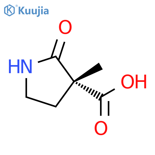3-Pyrrolidinecarboxylic acid, 3-methyl-2-oxo-, (3R)- structure