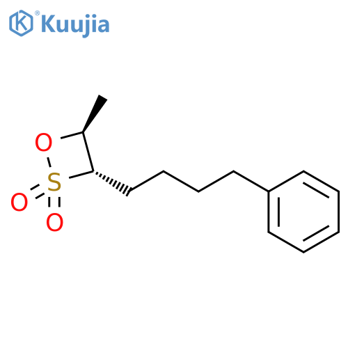 1,2-Oxathietane, 4-methyl-3-(4-phenylbutyl)-, 2,2-dioxide, trans- structure