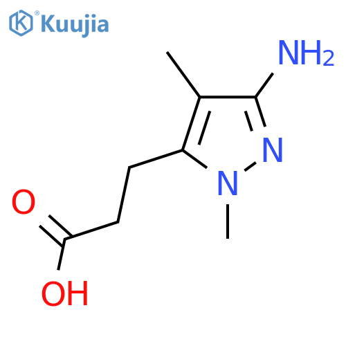 methyl 3-(3-amino-1-methyl-1H-pyrazol-5-yl)propanoate structure